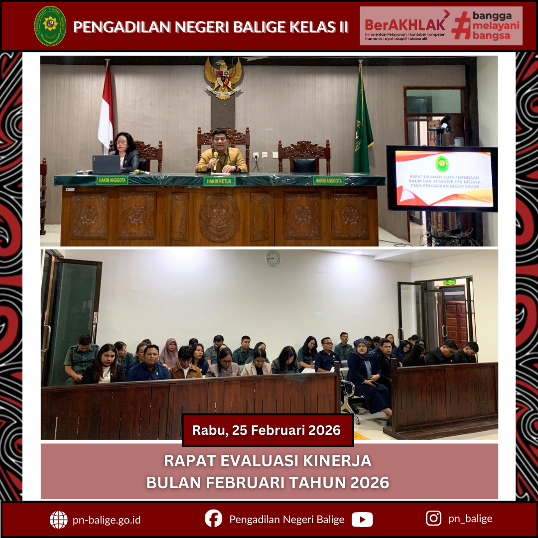 RAPAT EVALUASI KINERJA BULAN FEBRUARI TAHUN 2026